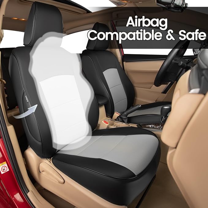 HKZ Customized Special seat Cover for Toyota Corolla (Black+Grey, 2023-2026 Corolla L LE (Non-Hybrid)) - Image 4