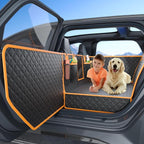 Dog Seat Cover for Back Seat, Hard Bottom Back Seat Extender, 100% Waterproof & Machine Washable, 600D Heavy Duty, Supports 400lbs for Travel & Camping, Dog Back Seat Pet Cover for Cars by HOME