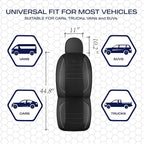 Skechers Air-Cooled Memory Foam Seat Cover, Mesh Thick Car Seat Covers,Piping Leather Car Seat Covers Front Seats, Airbag Compatible, Automotive Comfort for Most Cars, Vans, Trucks, SUV, Beige - Image 5