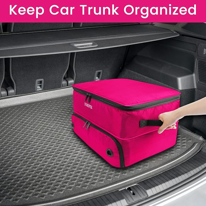YOREPEK Golf Gifts for Men, 2 Layer Golf Trunk Organizer for 2 Pair Shoes | Waterproof Car Trunk Locker with Separate Ventilated Compartment for Balls, Tees, Clothes, Gloves, Birthday Gifts for Golfers - Image 8