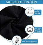 RYB HOME 100% Blackout Door Curtains, Linen Textured Privacy Shades for Classroom French/Nana Door Entrance Way, W 26 x L 69 inches, Textured Black, 1 Panel - Image 6