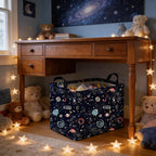 Rectangular Star baskets,Storage Basket,Waterproof foldable laundry basket for Kids,Cute Toys Storage Bin Organizer,Book bins,Starry Sky Galaxy Room Decor(Stars) - Image 4