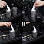 SINGARO Car Tissue Holder, 4 Pack Car Cup Holder Facial Tissues with Travel Tissue Bag, Quick and Convenient Flower Combination Car Tissue Box(4 Canisters/200 Tissues) Gray - Image 4
