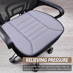 MYFAMIREA Car Seat Cushion Pad 1.2" Thick Comfort Seat Protector for Car Driver Seat Office Chair Home Use Memory Foam Seat Cushion with Non Slip Bottom, 20'' x 18.5'', Gray - Image 6