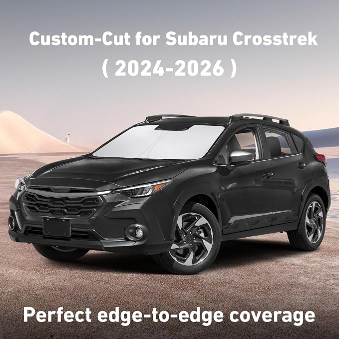 EcoNour Windshield Sunshade Compatible for Subaru Crosstrek 2024 2025 2026 | Sun Visor for Front Windshield & Window Sun Shade Cover, UV Heat Blocker & Protector, Car Accessories - Image 2