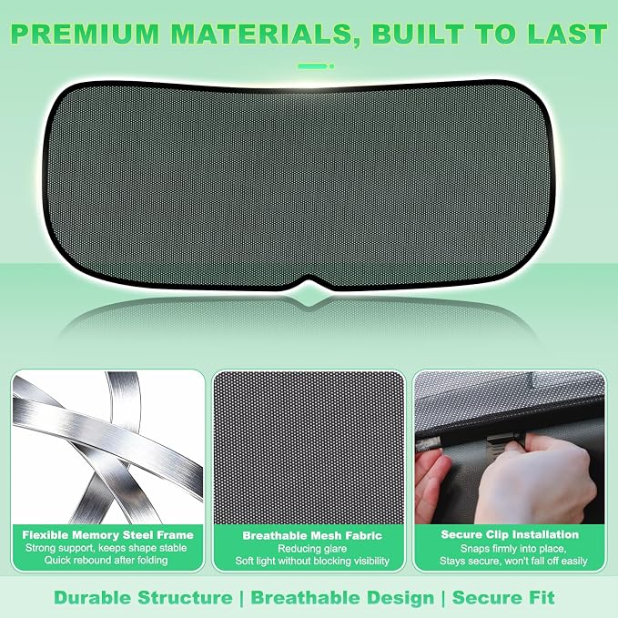 RAV4 Window Shades 2019-2024, Rear Window Mesh, 1PC | Custom Fit Window Shades, Breathable Mesh Blocks UV Rays, Reduces Heat & Glare, Creates Comfort for Babies & Rear Passengers - Image 5