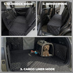 Pryze Dog Car Seat Cover for Back Seat with Mesh Window & Side Flaps | 100% Waterproof Dog Hammock for Cars Trucks & SUVs | 600D Heavy Duty Scratch Proof Nonslip | Easy Install & Machine Washable - Image 7