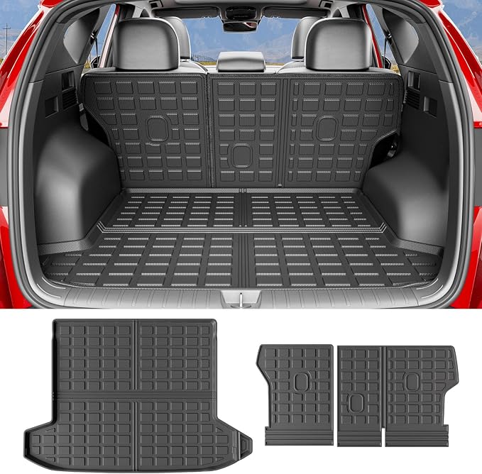 Xipoo Cargo Mats Backrest Mat Compatible with 2022-2026 Tucson | TPE Trunk Mats Cargo Liner Replacement For 2022 2023 2024 2025 2026 Tucson Accessories (Rear Trunk Mat+Rear Backrest Mat) by Xipoo