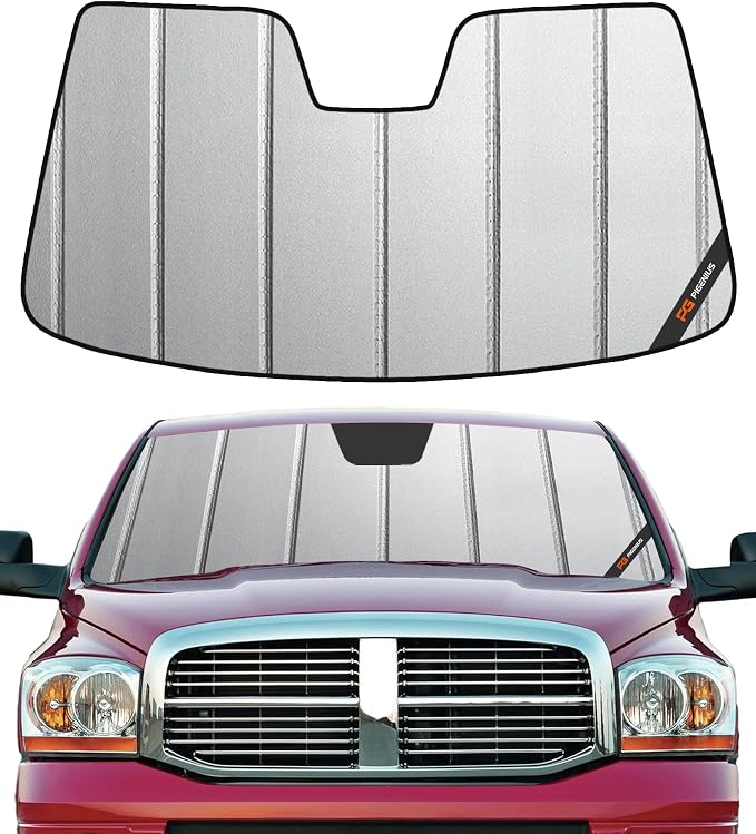 Pigenius Windshield Sunshade for Dodge Ram 1500 2002-2008 Front Window Sun Shade - Safeguard by Pigenius