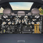 Femuar Car Trunk Organizer, Large Capacity Backseat Trunk Organizer (42"*18"), Collapsible Car Storage Bag with 8 Pockets - Hibiscus by GuangzhouTailinTechnologyCo