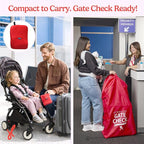 J.L. Childress Gate Check Travel Bag for Single & Double Strollers, Red - Image 8