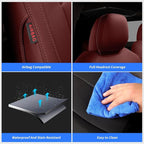 Full Set Car Seat Covers for Honda Odyssey 2011-2017,7-Seater,Faux Leather | for LX Only,2nd Row Captain Seats,Luxury Waterproof Seat Protector,Fit Like A Glove(Wine Red) - Image 6