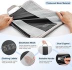 OlarHike 8 Set Compression Packing Cubes for Travel Essentials,Compressible Expandable Space Saver Bags for Organizing Clothes,Luggage Suitcase Garment Bags with Over 1000 pcs Mesh Holes(Black) - Image 6