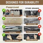 Pet Bench Seat Covers for Mid-Size Sedans and SUVs, Heavy Duty Nonslip Car Seat Protector for Child Car Seat, Waterproof Back Seat Covers for Dogs and Kids, Armrest & Seatbelt Access(Beige) - Image 5