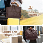Lazebox 43" Travel Garment Bag with Accessories Zipper Pocket, Heavy Duty Suit Bag for Suits, Tuxedos, Dresses, Coats, Brown, 1 pack - Image 6