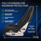 Dri Seats Waterproof Car Seat Towel Cover - Sweat Proof Front Bucket Seat Protector for Runners & Workouts - Full Size Universal Fit for Trucks & SUVs (Black, Large) - Image 3