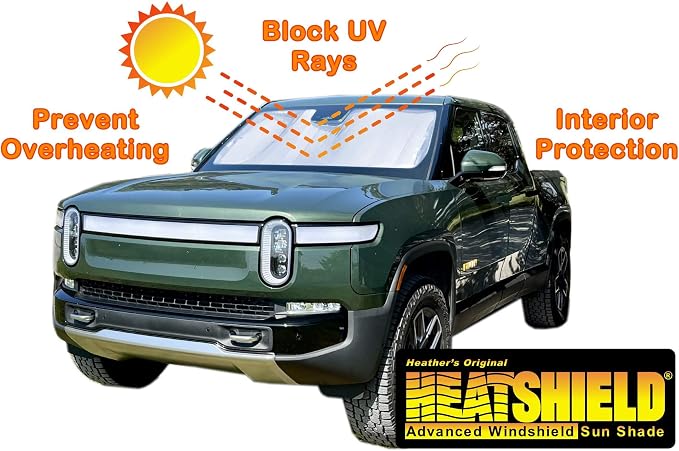 HeatShield, The Original Windshield Sun Shade, Custom-Fit for Toyota 4Runner SUV w/Rear View Mirror Cutout 1996, 1997, 1998, 1999, 2000, 2001, 2002 Gold Series - Image 3