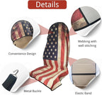 Waterproof Car Seat Cover for Front Seats, Protector for Cars SUVs Trucks, Sweat Towel Seat Covers Bucket for Gym,Workout,Beach,Hiking,Running and Swimming(American Flag Red, 2PCS) - Image 3