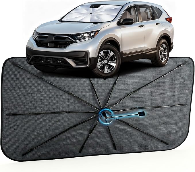 Car Windshield Sun Shade Umbrella for Honda CRV 2017-2022, 1:1 Fit Sunshade | [Reflective Coated Fabric] Car Shades Sun Visor Keep Car Cool and Protects Interior, Sunshade Umbrella for Front Window by MakeLifeBetter