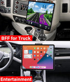 APPS2Car Solid Cup Holder Tablet Mount for Car, iPad Car Mount for Truck | Adjustable Height, Low Profile Road Trip Essentials Compatible with 4.7-13" iPad Pro Air Mini Fire iPhone Cell Phone - Black - Image 2