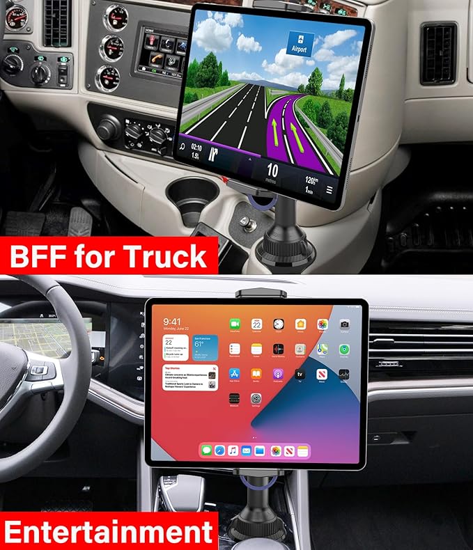 APPS2Car Solid Cup Holder Tablet Mount for Car, iPad Car Mount for Truck (Pack of 2) - Image 2