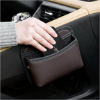 JEYODA Car Seat Side Storage Pocket, Small Organizer,PU Leather Multifunctional Console Side Organizer Bag for Phone, keys, sunglass,wallet,ect (Brown) - Image 3