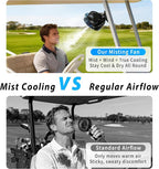 2-Pack Magnetic Golf Cart Fan with Misting & Light | Portable, for golf cart, workshop, camping & BBQ, fits Club Car, Yamaha & EZGO, gift set for golfers & DIYers - Image 5
