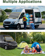 Insulated Windshield Cover Fit for Mercedes Sprinter NCV3 & VS30 | 2007-2026, Blackout Privacy & Thermal Insulation Van Front Windshield Shades, All-Season for Van Life, Camping, Gray - Image 9