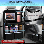 2026 Upgraded Backseat Car Organizer,Multifunctional Back Seat Car Organizer with Cars Tray & Cup Holder,Roadtrip Essentials Foldable Back of Seat Cars Organizers for Most Vehicles - Image 5