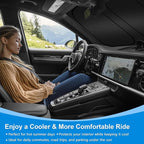 Windshield Sun Shade for 2024 2025 2026 Toyo'ta Land Cruiser Accessories, Foldable Window Sunshade Sun Visor Protector, Front Windshield Sunshade Sun Shield Blocks UV Rays Heat - Image 7