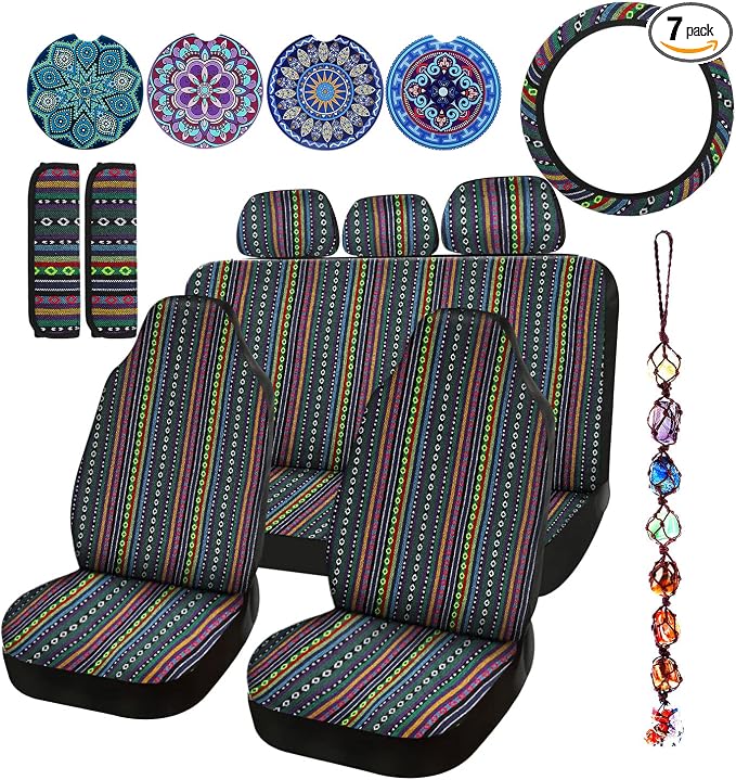 Frienda 14 Pcs Baja Saddle Blanket Car Seat Covers Full Set,Stylish Style by Frienda