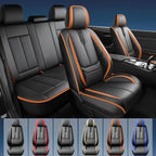 Fit Juke Car Seat Covers for Nissan Juke 2010-2017 2018 2019-Upgraded Premium Waterproof & Breathable Leather,Airbag Compatible,All-Weather Seat Cushion Protector,2 Front/Black-Brown - Image 2