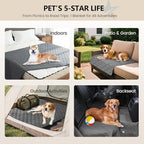 gogobunny Waterproof Dog Blankets for Large Dogs, Pet Bed Cover Breathable | Washable Pee Pads, Quilted Throw Blanket, Furniture Protector for Couch Sofa Bed Car, 82x82 Inch Dark Grey - Image 5