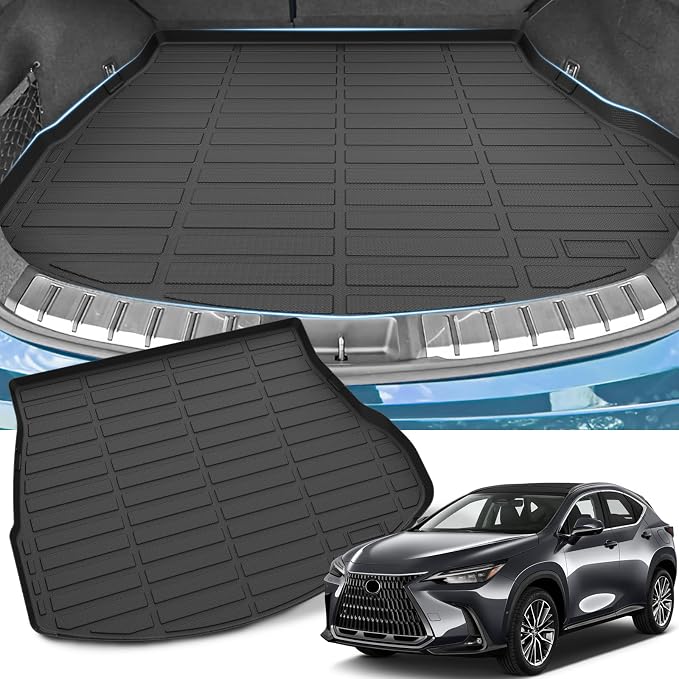 Sunsdrew Rear Trunk Mat for 2022-2026 Lexus NX Accessories NX 250/NX 350/NX 350h/NX 450h+, All Weather Cargo Mat Trunk Liner, TPE Rubber, Raised Edge by SUNSDREW