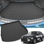Sunsdrew Rear Trunk Mat for 2022-2026 Lexus NX Accessories NX 250/NX 350/NX 350h/NX 450h+, All Weather Cargo Mat Trunk Liner, TPE Rubber, Raised Edge by SUNSDREW