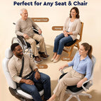 Office/Car Seat Cushion, Non-Slip Sciatica & Back Coccyx Tailbone Pain Relief Chair Pad, Memory Foam Butt Pillow for Computer Desk, Wheelchair, Driving (Black) (Pack of 2) - Image 7