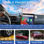 Car Phone Holder for 2021-2026 Ford Mustang Mach-E Accessories 15.5 Screen | Strong Magnetic Cell Phone Mount for Magsafe iPhone & Sunglasses Box, 360° Hands-Free No Air Vent Blockage Stable Stand - Image 7