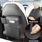 TOPABYTE Seat Back Kick Protector Organizer for Tesla Model Y Model 3 | Backseat Kick Mats with Storage Pockets for Model Y Juniper Model 3 Highland Tissue Holder Rear Passenger Organization, Black - Image 7