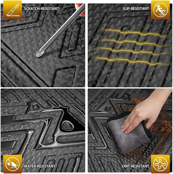 Powerty Trunk Mat for Toyota Camry(Include Hybrid/L/LE/SE/TRD/XLE/XSE) 2018-2026 & Toyota Avalon 2019-2022, All Weather TPE Cargo Mat Liner for Rear Trunk - Image 4