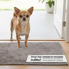 Dog Gone Smart Dirty Dog Doormat - Super Absorbent Polyamide Rug Pulls in Moisture & Dirt - Fast Drying for Clean Floors, Non-Slip, Machine Washable Mat for Muddy Paws - Grey, 23 x 16 Inches by DogGoneSmartBed