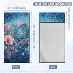 Sea Turtle Print Towels for Car Seats After Gym Hibiscus Jellyfish Print Car Seat Towel Covers Front Seats Universal Front Seat Covers for SUV Sedan Truck - Image 7