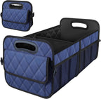 Deosk Car Trunk Organizer for SUV, Car Organizers and Storage with Reinforced Handles, Car Accessories for Women/Men 70L Waterproof Polyester Trunk Organizer(Large, Navy Blue) by Deosk