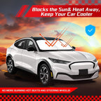 ARISMOTOR Windshield Sun Shade for Ford Mustang Mach-E 2021-2025 2026 | Custom Fit, Foldable, Front Window Sunshade Sun Visor Protector, Block UV Rays, Keep Car Cooler - Image 7