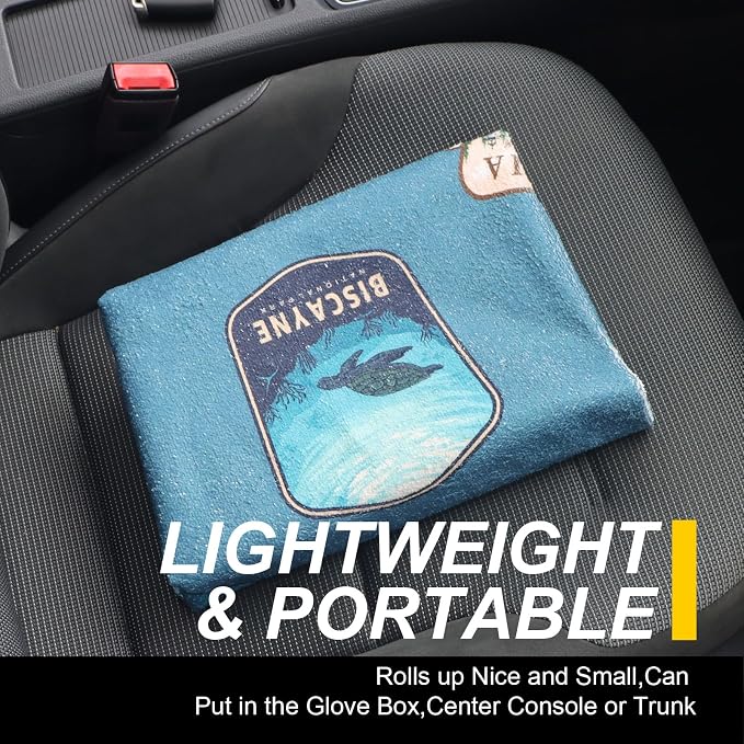 Sweat Towel Car Seat Cover Protector Front Seats for Gym Workout, Running, Swimming, Beach and Hiking, Waterproof Universal Seat Cover for Car, Trucks, Van & SUV (1, National Park, Rear Seat) - Image 7