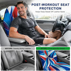 Car Seat Towel Cover for Front Seat, 1Pc Sweat Absorbent Car Seat Protector with Non-Slip Backing, Waterproof Towel Car Seat Cover for Runners, Gym, Swimming, Beach, Pets, Patchwork Flag - Image 4