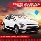 ARISMOTOR Windshield Sun Shade for Kia NIRO 2017-2024 | Custom Fit, Foldable Front Window Sunshade Sun Visor Protector, Block UV Rays, Keep Car Cooler - Image 7