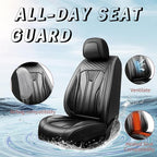Fit Sienna Premium Leather Car Seat Covers for Toyota Sienna 2007-2025 2026 - Waterproof，Breathable，All-Weather Seat Cushion Protecto & Airbag Compatible, 2 Front Seat All Black - Image 2
