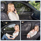 Car Window Screen Sun Shades Compatible with Jeep Grand Cherokee 2010-2021 | 2-in-1 Car Window Screen & Sun Shades Cover, Breathable Mesh Sunshades Privacy & Heat Protector for Camping, Sleeping & Rest - Image 4