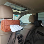 Car Tissue Holder for 120 Standard Tissue,Leather PU Tissues Box Cover for Car Backseat,Extra Large Rectangle Napkin Holder Soft Rectangular,Fits for Kleenex tissues,for Storage& Organization (Brown) - Image 7