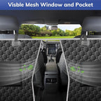 Mancro Waterproof Dog Back Seat Cover with Zipper Flap, Fit for F150/RAM | Visible Mesh Window,Split Seat Design，Great Gift，Storage Pockets，Effortless Cleaning, Designed for full-size trucks, Comfort - Image 5